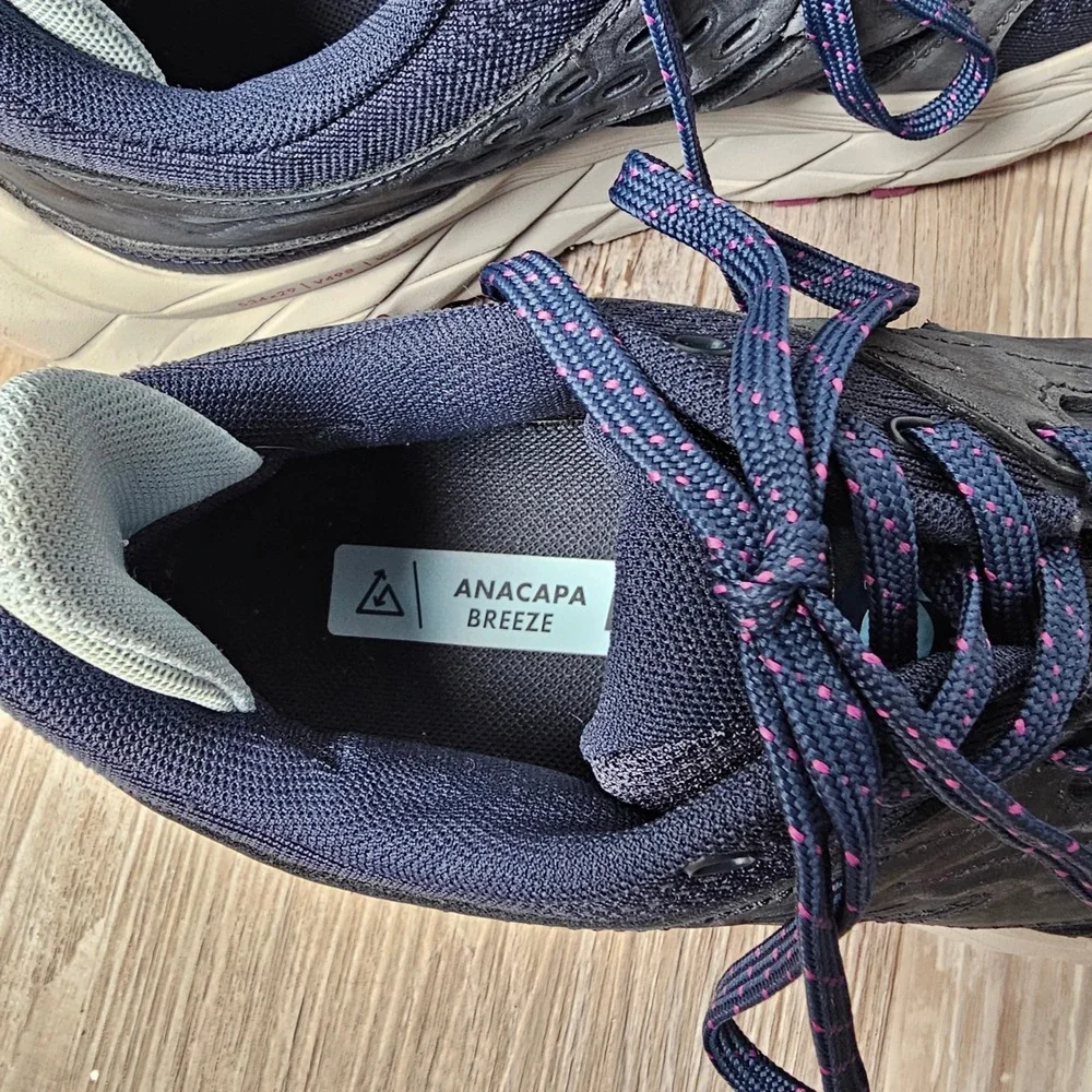 Hoka One One Women Anacapa Breeze Low Hiking Shoe 7 Outer Space Harbor Mist Gorp